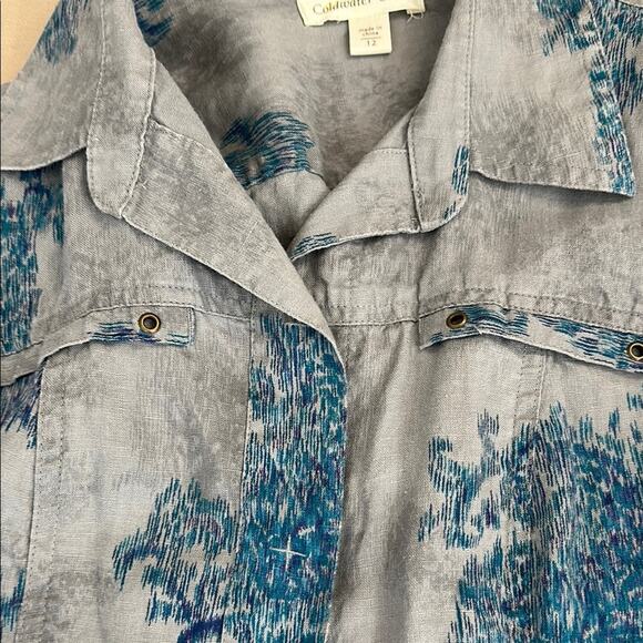 Coldwater Creek Stylish Gray and Blue Women's Jacket - Picture 10 of 11